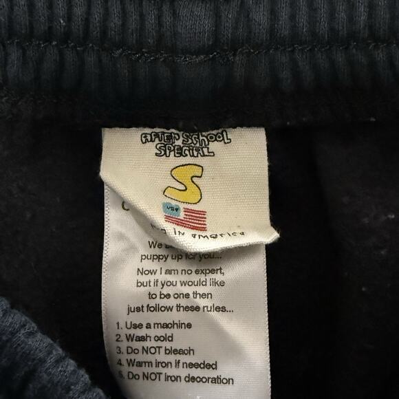 After School Special "Happy" Black Sweat Shorts - Size Small - Limited Drop - Picture 5 of 8